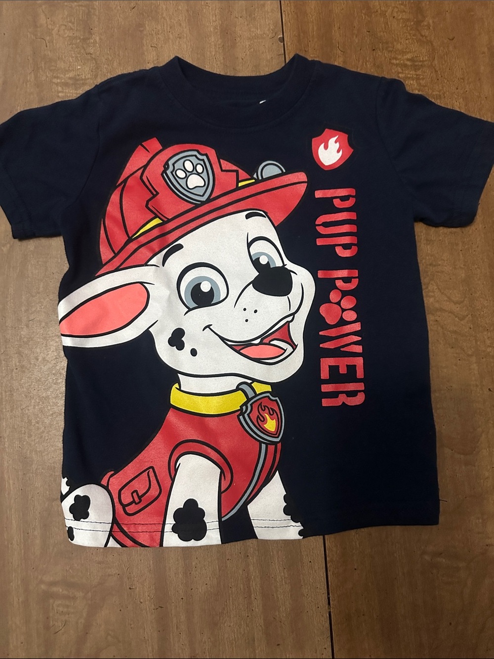 Paw Patrol Marshall Navy and Red 'Pup Power' Short Sleeve Tee